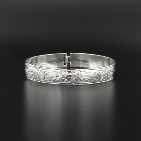 Wolves - Silver Clasping Bracelet