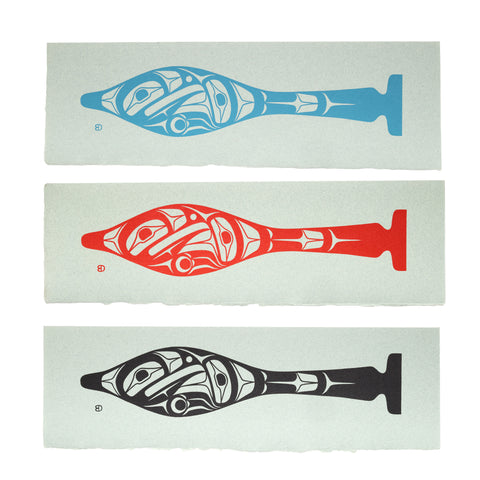 Untitled (Raven Paddle) - Set of Three Silkscreen Prints