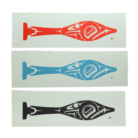 Untitled (Killerwhale Paddle) - Set of Three Silkscreen Prints
