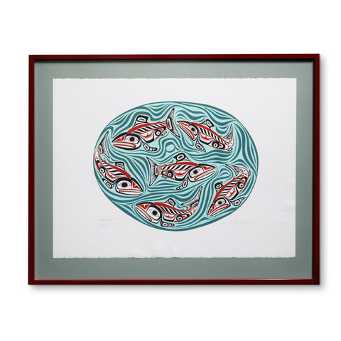 Haida Sockeye Salmon - Framed Limited Edition Print