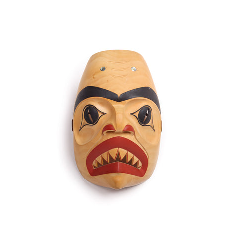 Shark - Alder Mask with Abalone