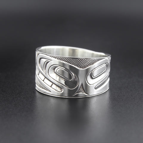 Raven-Finned Killerwhale - Silver Ring