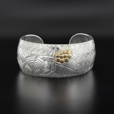 Salmonberries - Silver Bracelet with 14k Gold