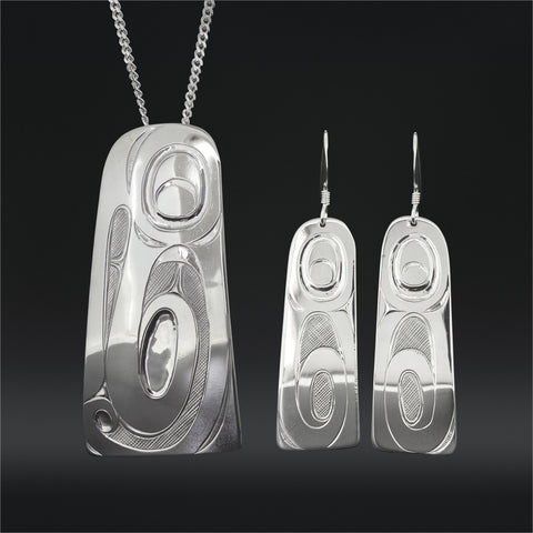 Bull Kelp - Silver Pendant and Earrings (Set)