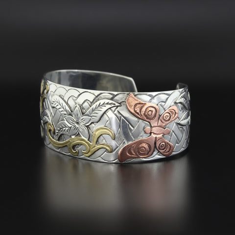 Basket of Flowers - Silver Bracelet