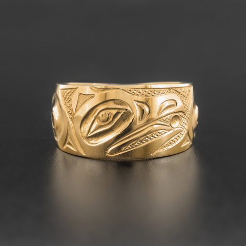 Raven and the Light - 14k Gold Ring