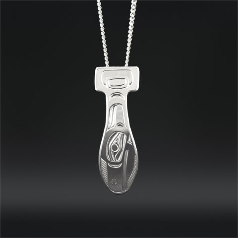 Raven Paddle - Silver Pendant