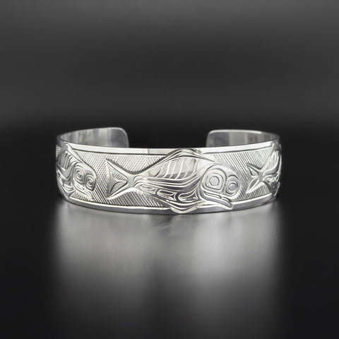 Halibut for the Hell of It - Silver Bracelet