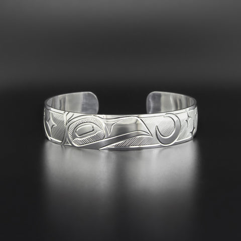 Raven and Stars - Silver Bracelet