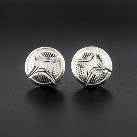 Four Directions - Silver Stud Earrings