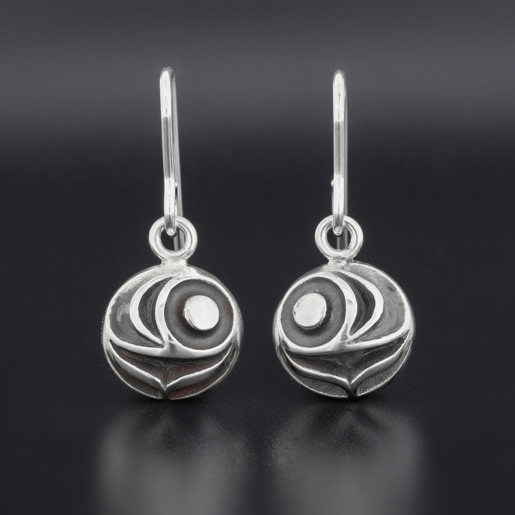 Salmon Egg - Silver Earrings