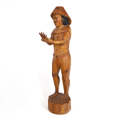 Welcome Figure - Red Cedar Sculpture