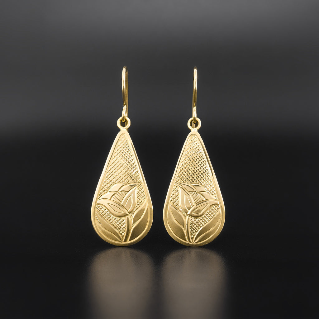 Rosebud - 14k Gold Earrings