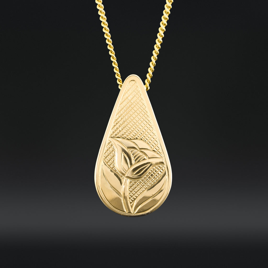 Rosebud - 14k Gold Pendant