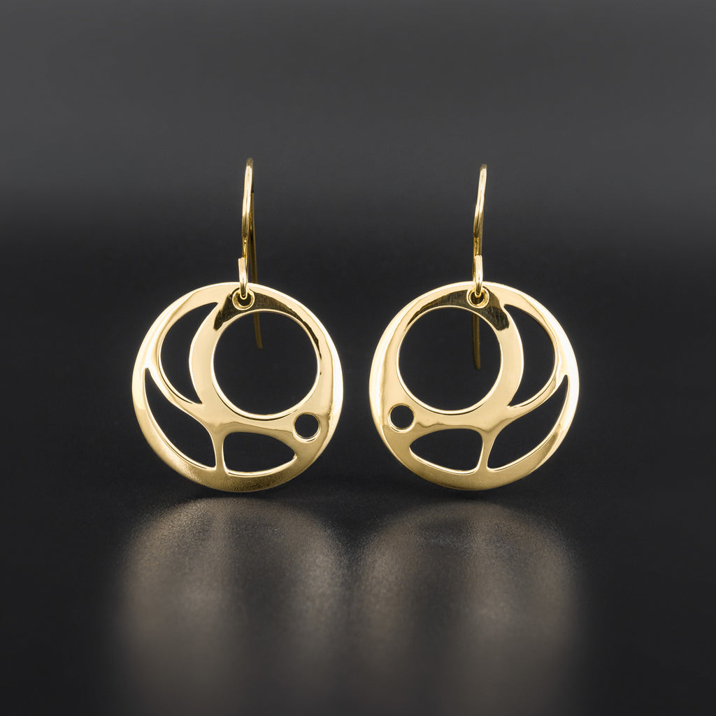 Salmon Egg - 14k Gold Earrings