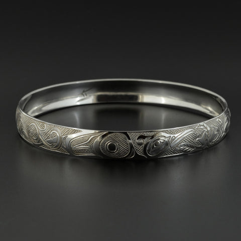 Hummingbird - Silver Bangle