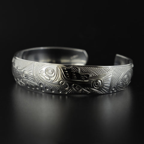 Salmon Lifecycle - Silver Bracelet