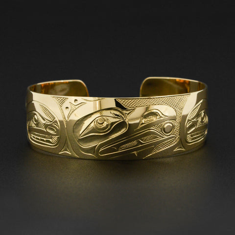 Raven and Light - 14k Gold Bracelet