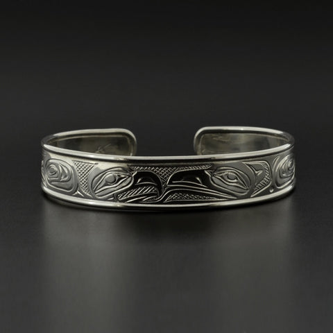 Eagle and Raven - Silver Bracelet