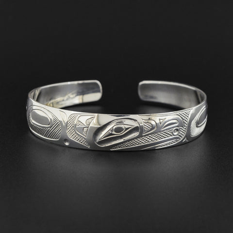 Raven and Light - Silver Bracelet