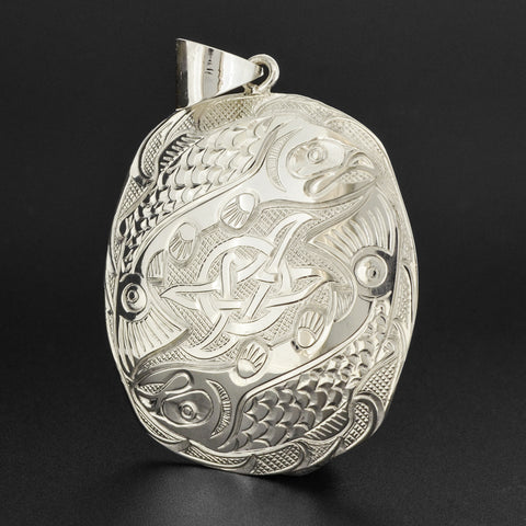 Salmon - Silver Pendant