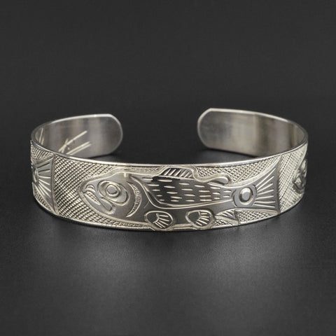 Salmon - Silver Bracelet