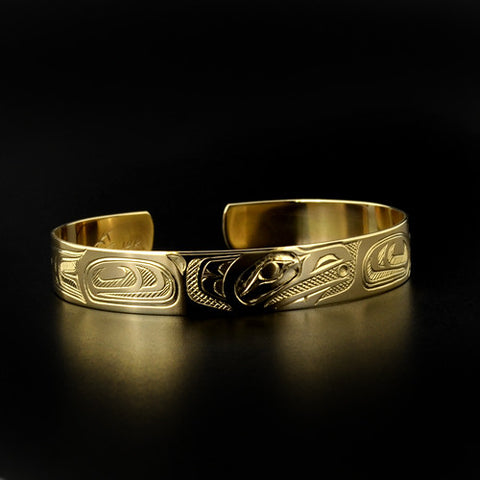 Raven and the Light - 14k Gold Bracelet