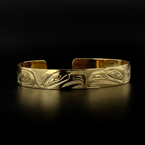 Eagle and Raven - 14k Gold Bracelet