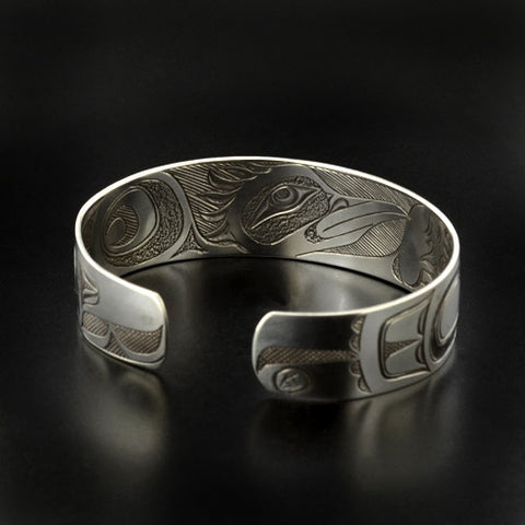 Raven, Eagle and Kingfisher - Silver Bracelet