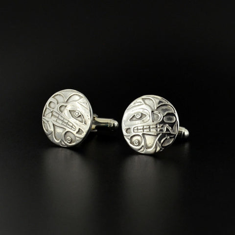 Wolf - Silver Cufflinks